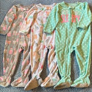 👼CARTER’S 18 MONTHS FLEECE SLEEPER BUNDLE!🚼